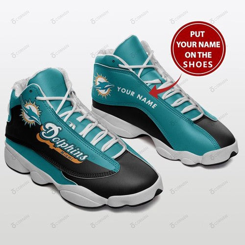 Personalized Miami Dolphins JD13 Sneakers Shoes for Men & Women | Custom Fan Gift
