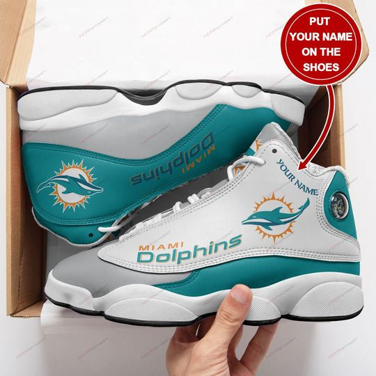 Personalized Miami Dolphins JD13 Sneakers Shoes for Men & Women | Custom Fan Gift