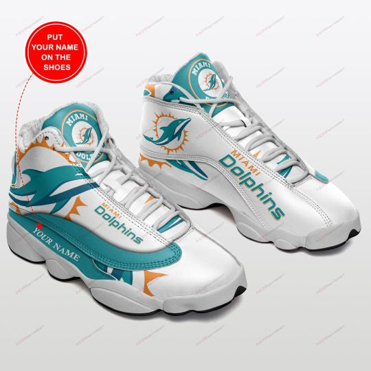 Personalized Miami Dolphins JD13 Sneakers Shoes for Men & Women | Custom Fan Gift