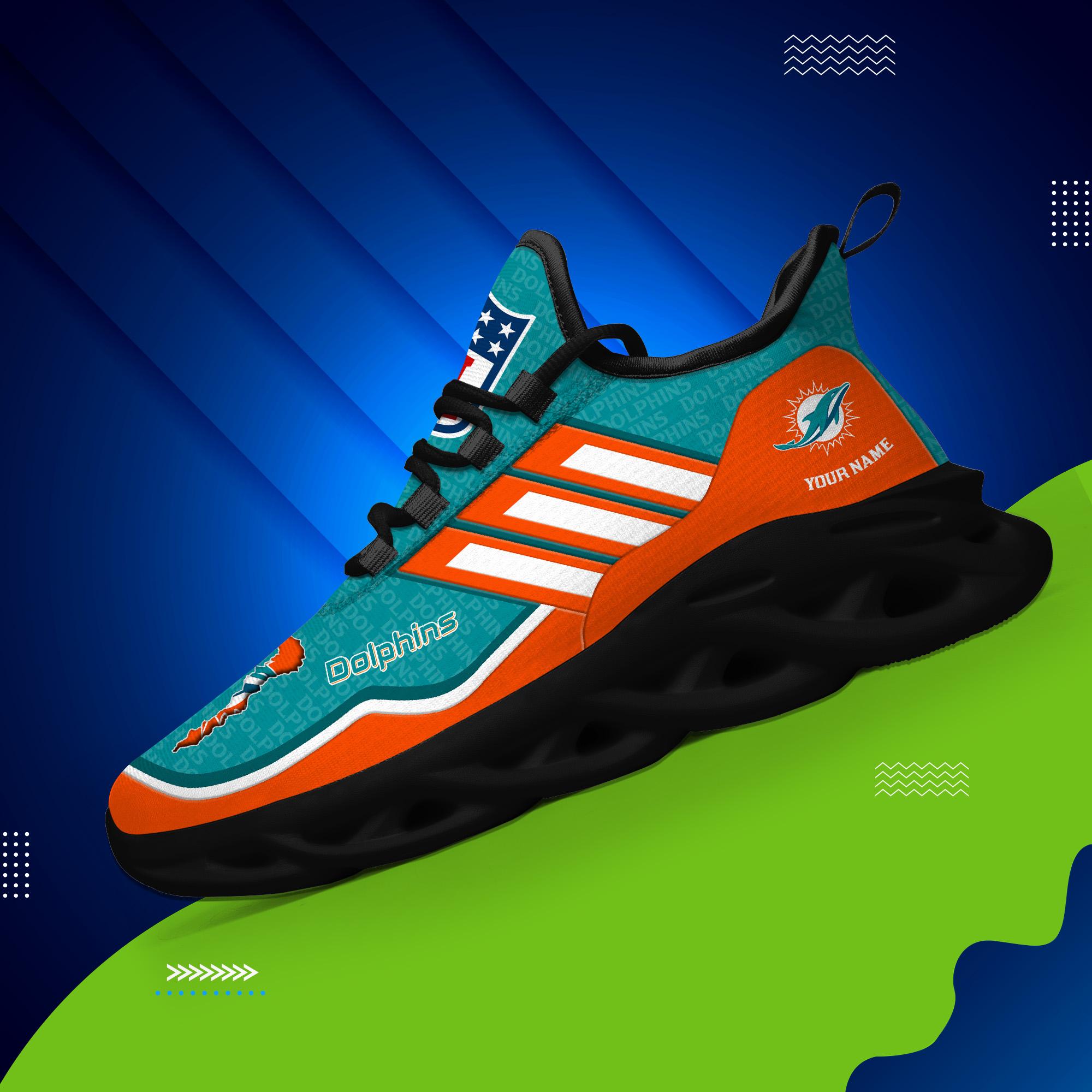 Personalized Miami Dolphins Max Soul Shoes Sneakers for Men And Women – NFL Football Fan Shoes, Team Sneakers - Image 4