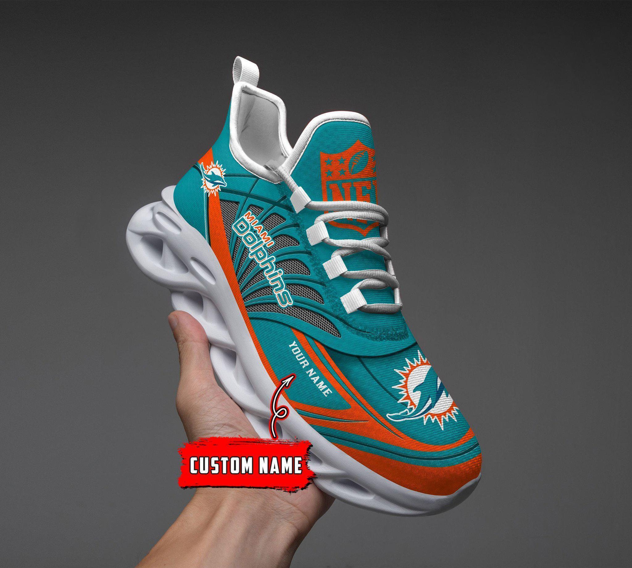 Personalized Miami Dolphins Max Soul Shoes Sneakers for Men And Women – NFL Football Fan Shoes, Team Sneakers - Image 3
