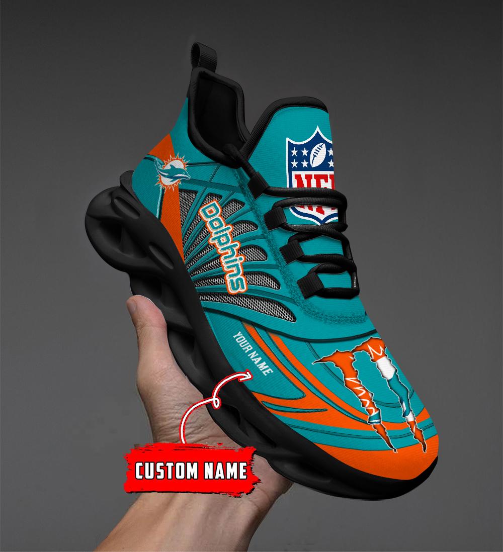 Personalized Miami Dolphins Max Soul Shoes Sneakers for Men And Women – NFL Football Fan Shoes, Team Sneakers - Image 6