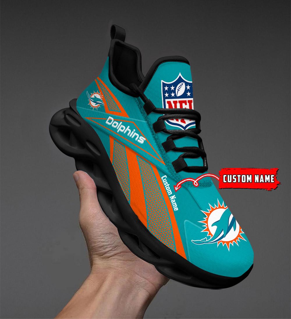 Personalized Miami Dolphins Max Soul Shoes Sneakers for Men And Women – NFL Football Fan Shoes, Team Sneakers - Image 4