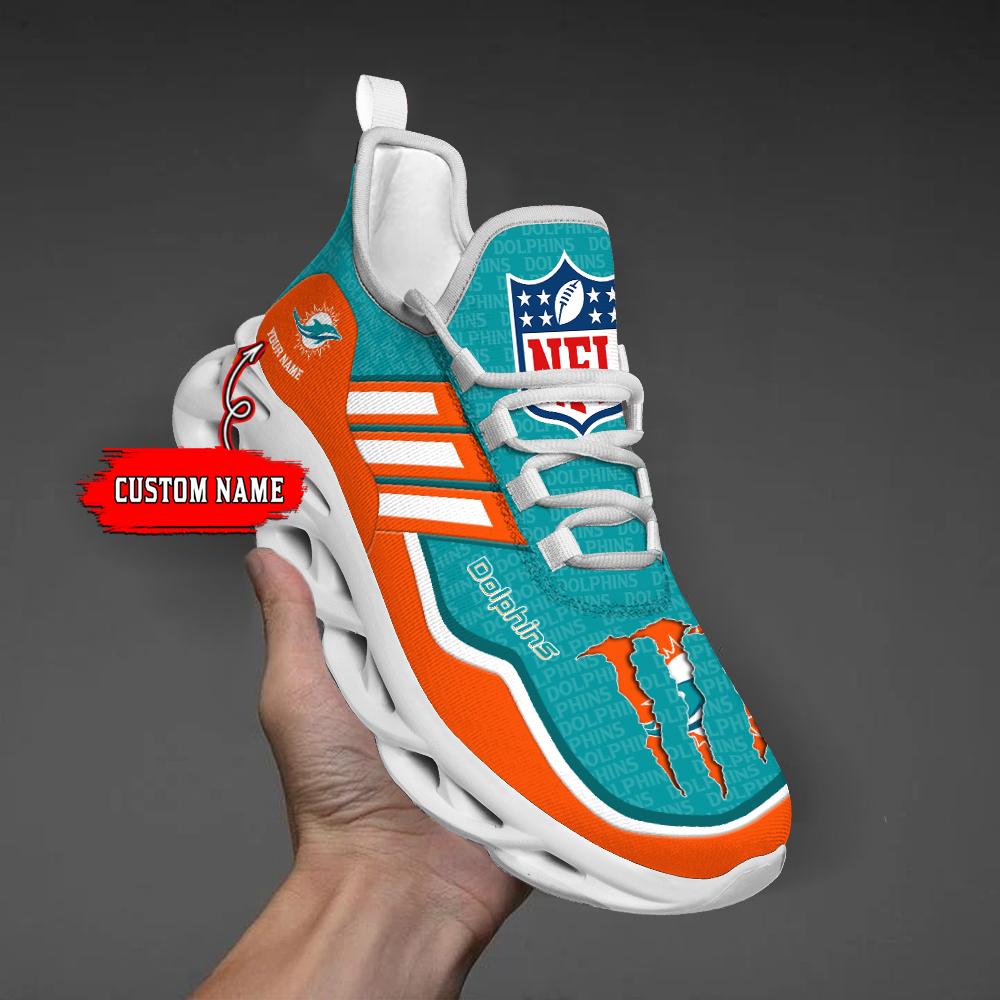 Personalized Miami Dolphins Max Soul Shoes Sneakers for Men And Women – NFL Football Fan Shoes, Team Sneakers - Image 7
