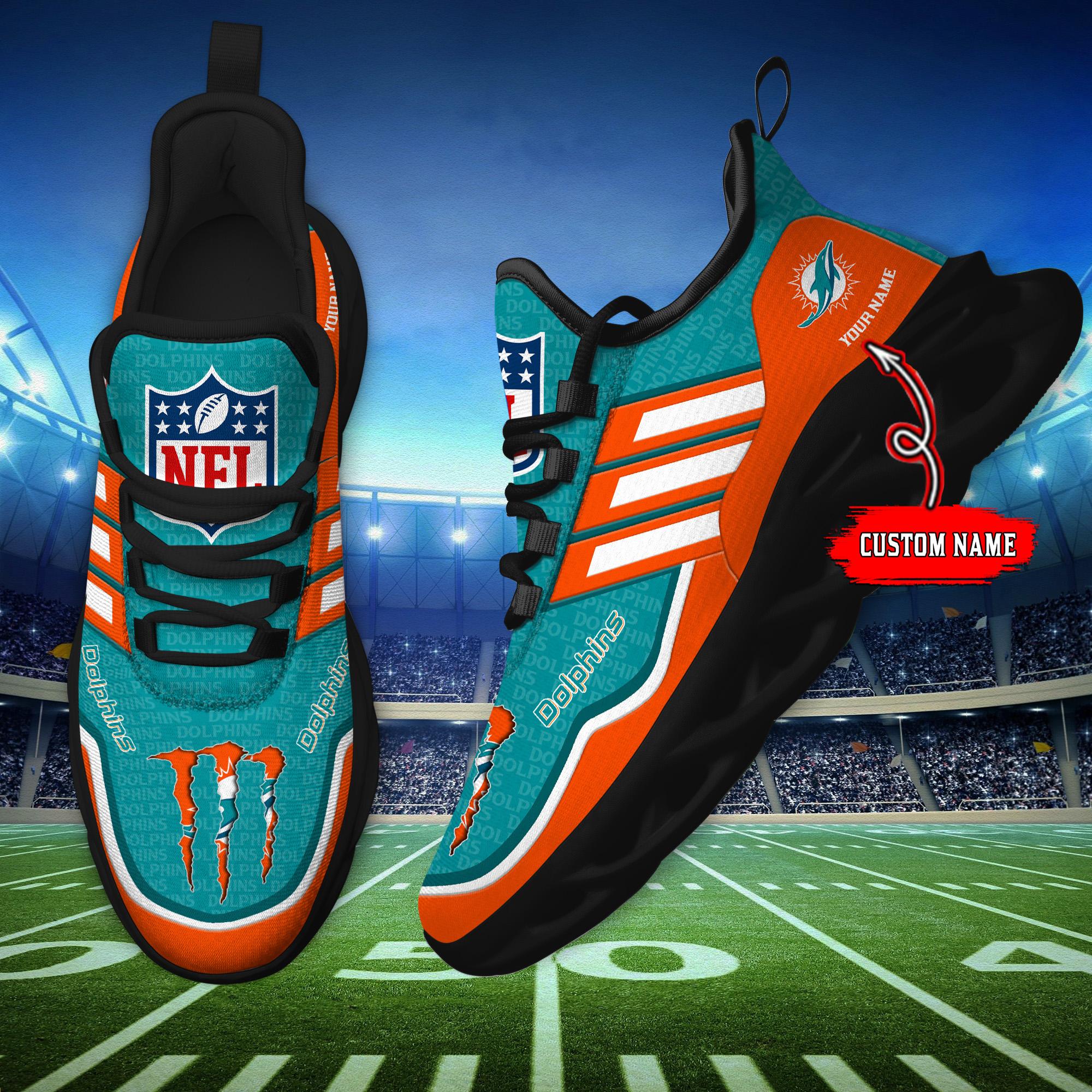 Personalized Miami Dolphins Max Soul Shoes Sneakers for Men And Women – NFL Football Fan Shoes, Team Sneakers - Image 8