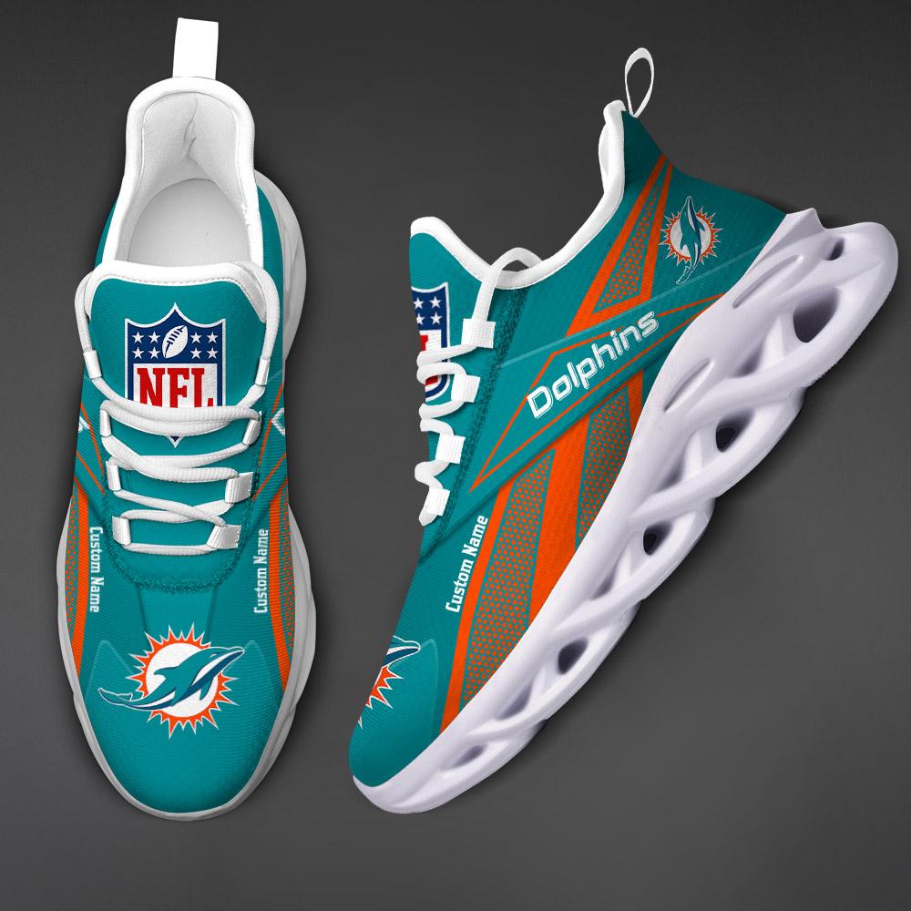 Personalized Miami Dolphins Max Soul Shoes Sneakers for Men And Women – NFL Football Fan Shoes, Team Sneakers - Image 3