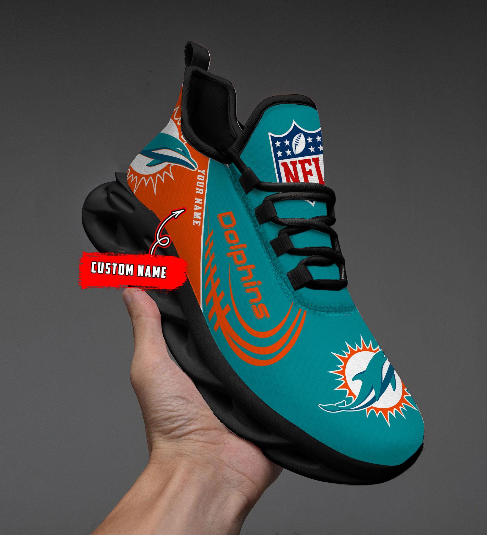 Personalized Miami Dolphins Max Soul Shoes Sneakers for Men And Women – NFL Football Fan Shoes, Team Sneakers - Image 8