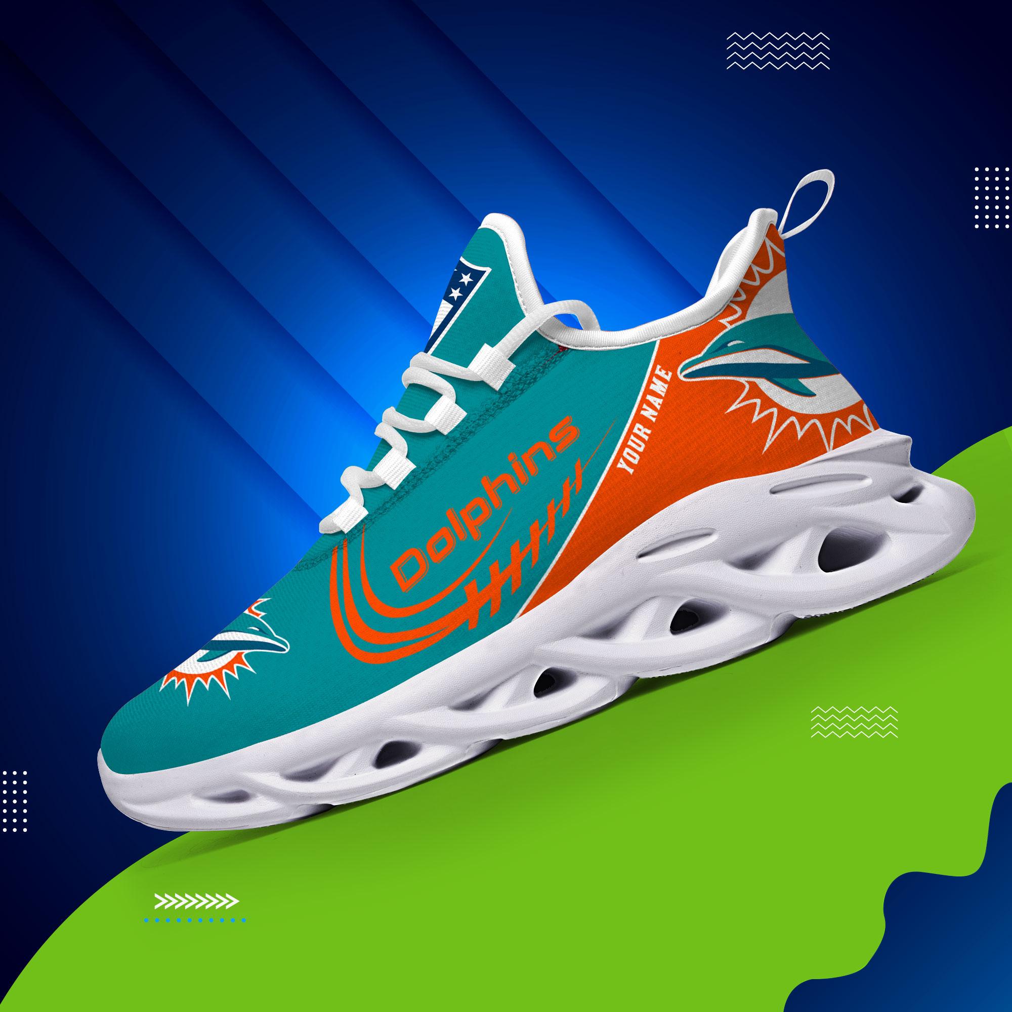 Personalized Miami Dolphins Max Soul Shoes Sneakers for Men And Women – NFL Football Fan Shoes, Team Sneakers - Image 3