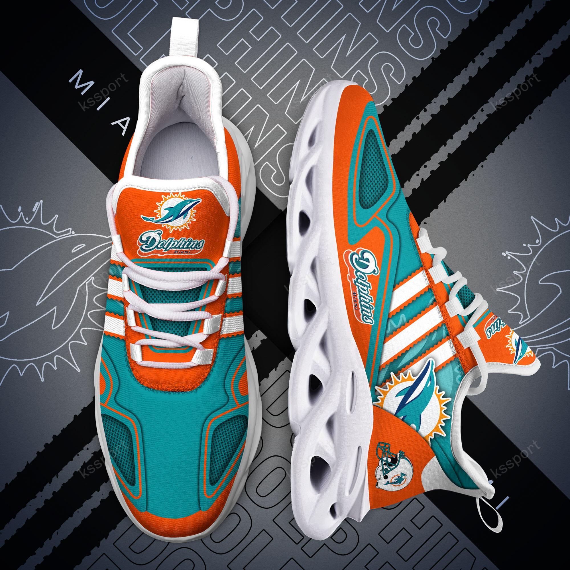 Personalized Miami Dolphins Max Soul Shoes Sneakers for Men And Women – NFL Football Fan Shoes, Team Sneakers