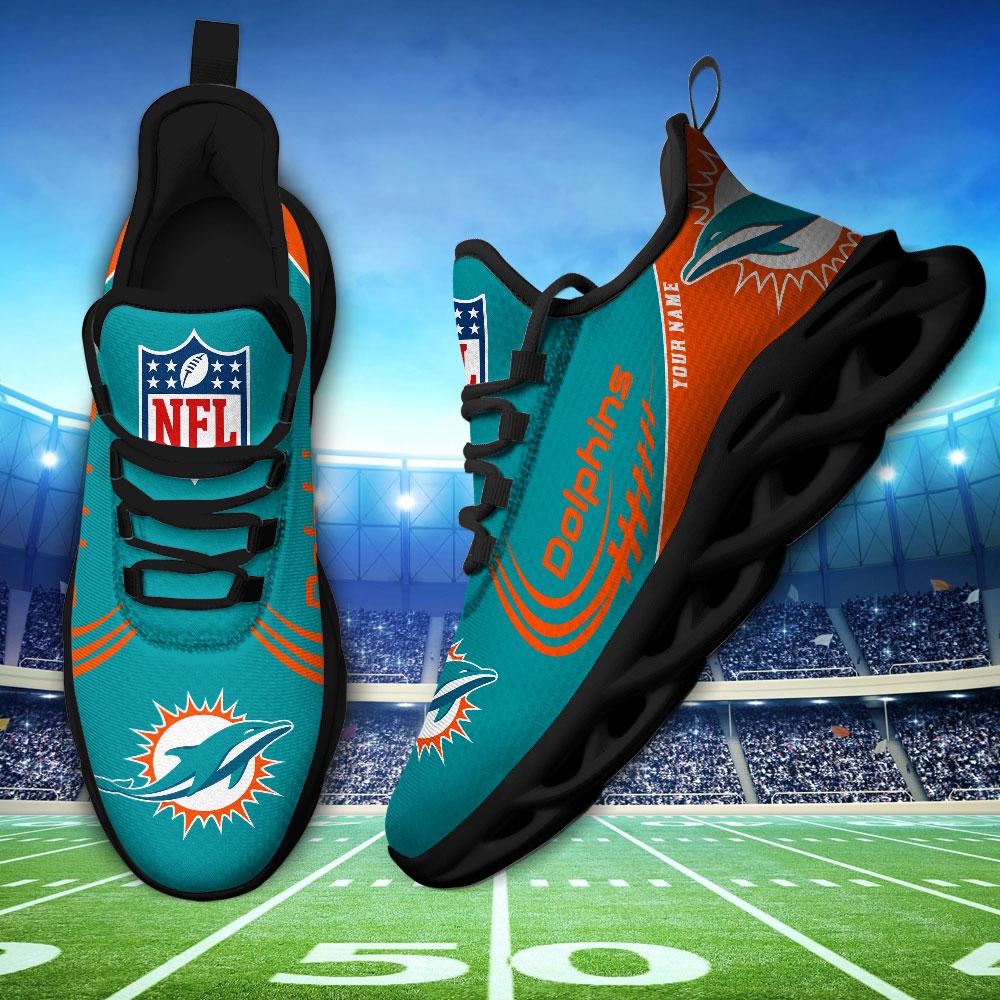 Personalized Miami Dolphins Max Soul Shoes Sneakers for Men And Women – NFL Football Fan Shoes, Team Sneakers - Image 4