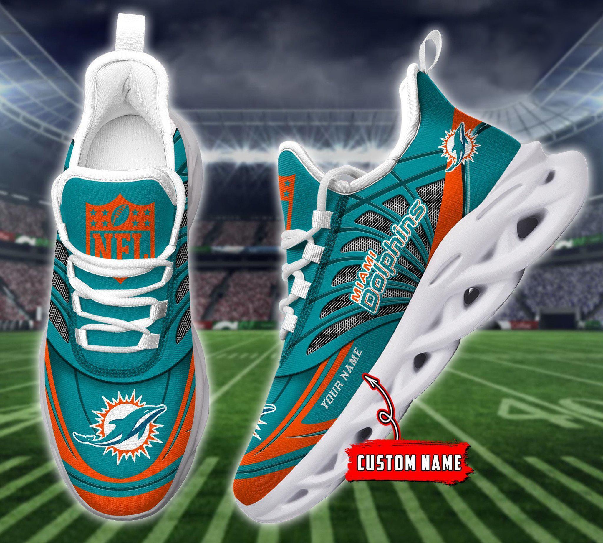 Personalized Miami Dolphins Max Soul Shoes Sneakers for Men And Women – NFL Football Fan Shoes, Team Sneakers - Image 4