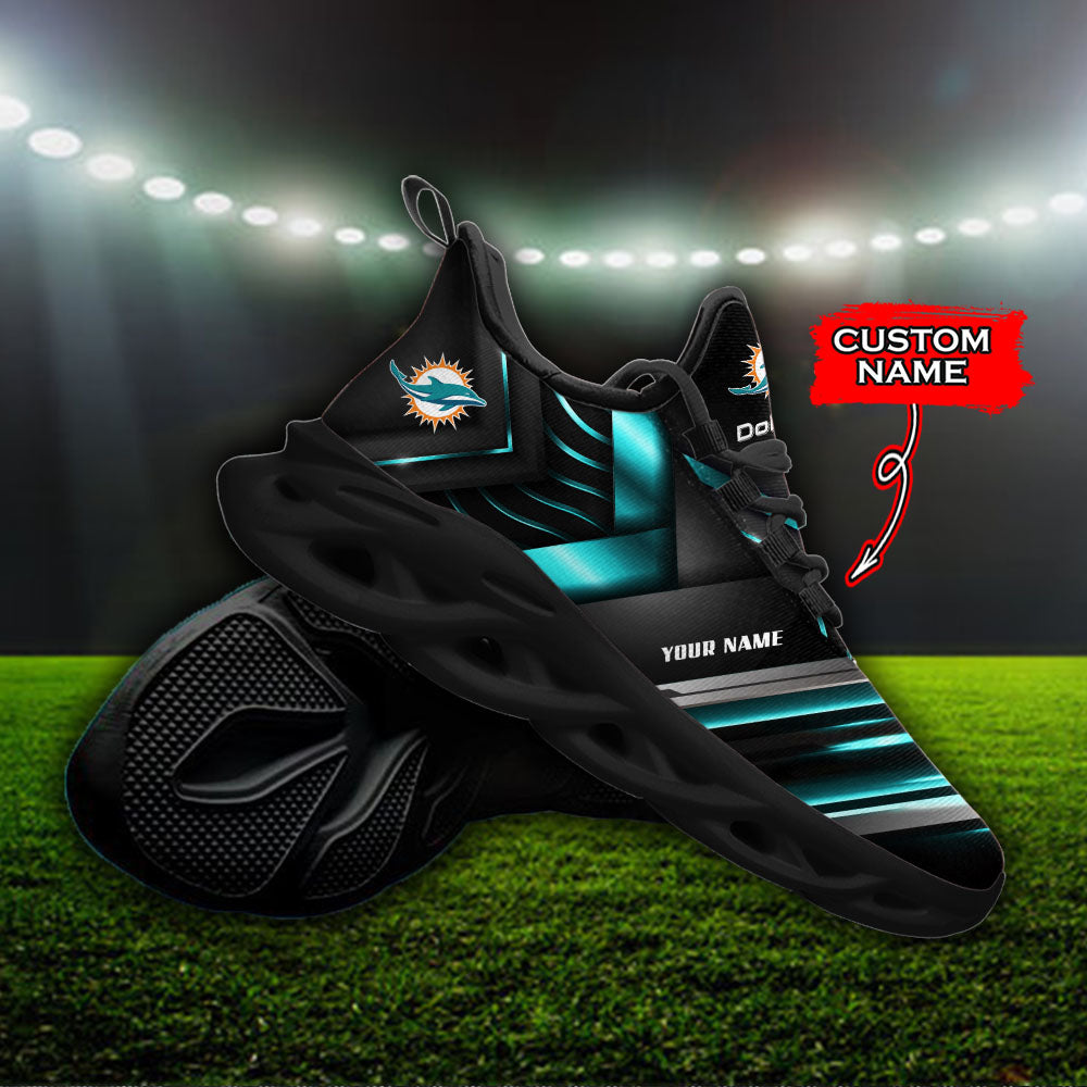 Personalized Miami Dolphins NFL Max Soul Shoes Sneakers for Men And Women – NFL Football Fan Shoes, Team Sneakers - Image 4