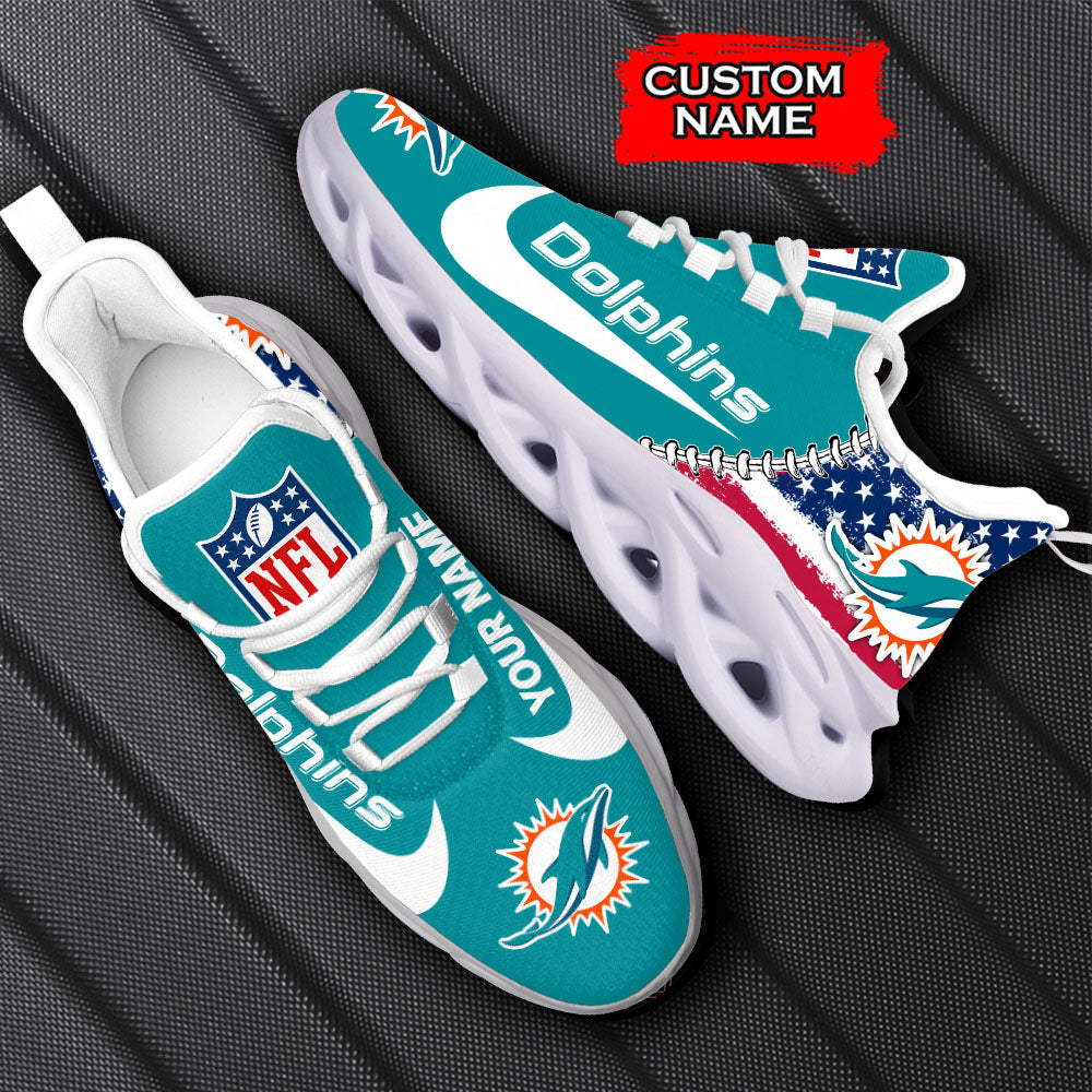 Personalized Miami Dolphins NFL Max Soul Shoes Sneakers for Men And Women – NFL Football Fan Shoes, Team Sneakers - Image 6