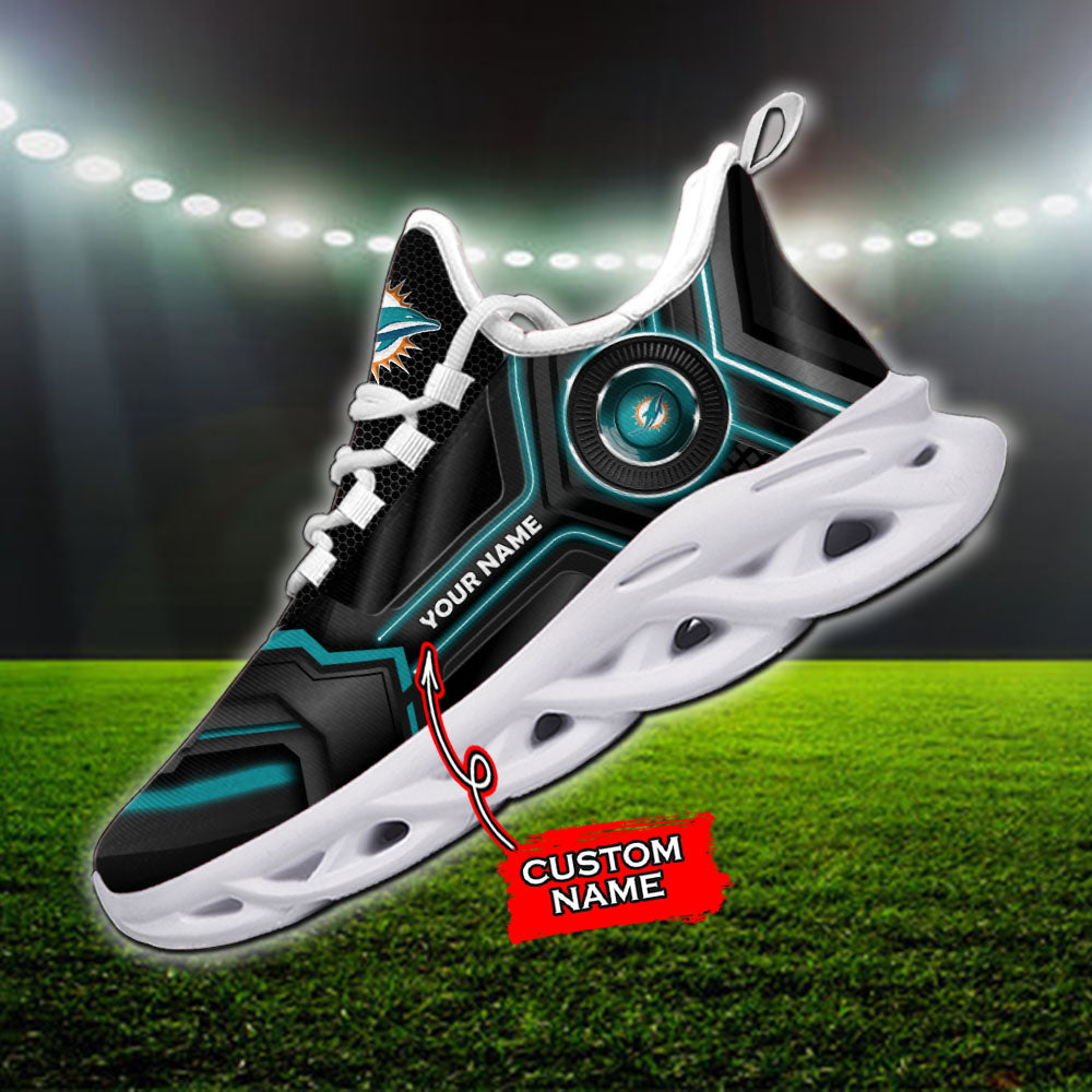 Personalized Miami Dolphins NFL Max Soul Shoes Sneakers for Men And Women – NFL Football Fan Shoes, Team Sneakers