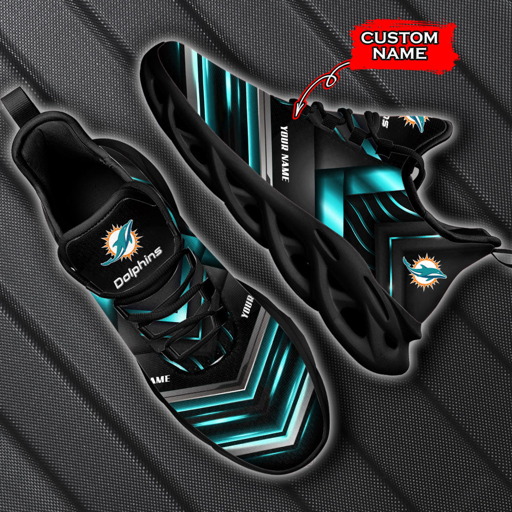 Personalized Miami Dolphins NFL Max Soul Shoes Sneakers for Men And Women – NFL Football Fan Shoes, Team Sneakers - Image 5