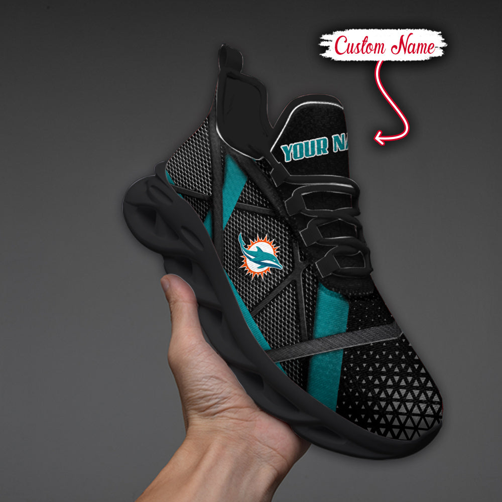 Personalized Miami Dolphins NFL Max Soul Shoes Sneakers for Men And Women – NFL Football Fan Shoes, Team Sneakers - Image 3
