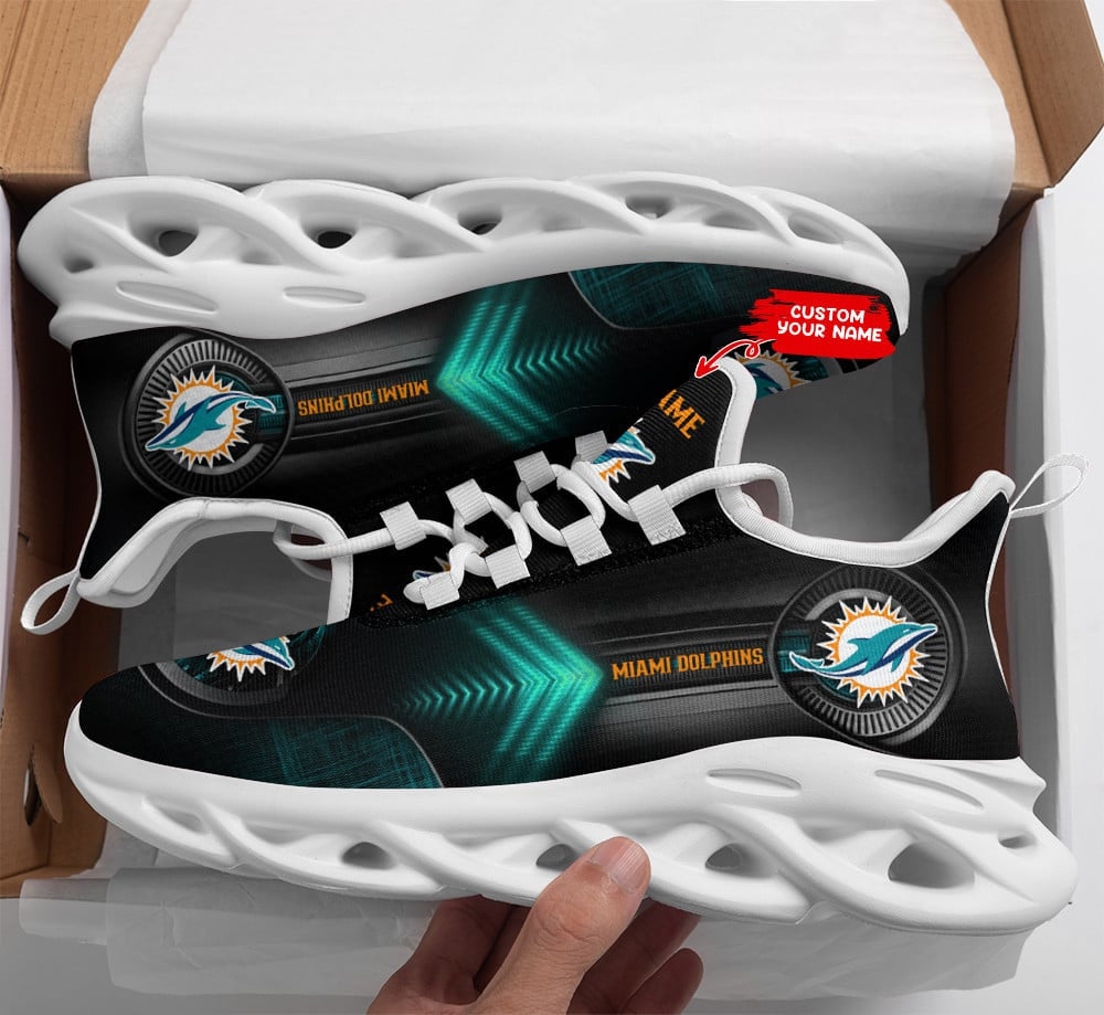 Personalized Miami Dolphins NFL Max Soul Shoes Sneakers for Men And Women – NFL Football Fan Shoes, Team Sneakers