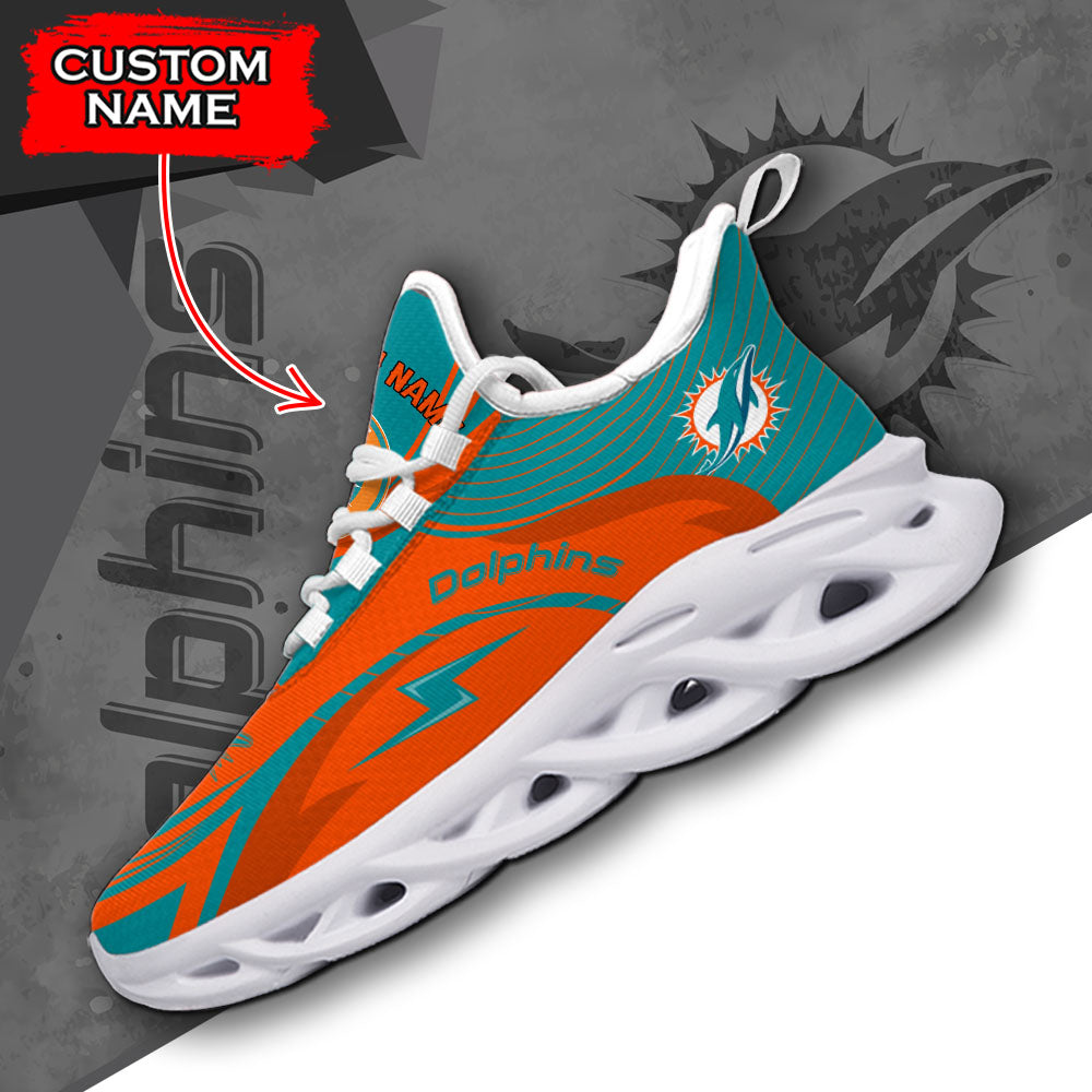 Personalized Miami Dolphins NFL Max Soul Shoes Sneakers for Men And Women – NFL Football Fan Shoes, Team Sneakers