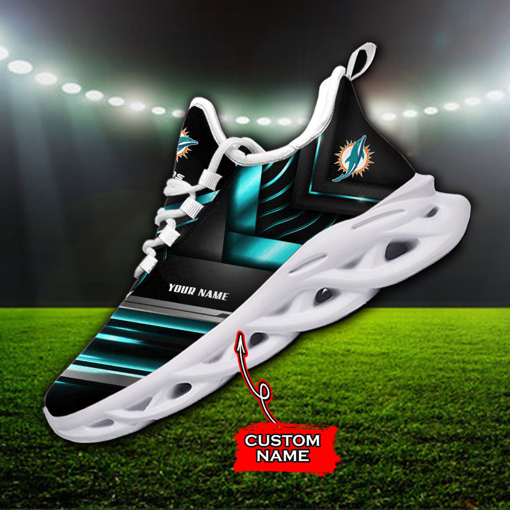 Personalized Miami Dolphins NFL Max Soul Shoes Sneakers for Men And Women – NFL Football Fan Shoes, Team Sneakers