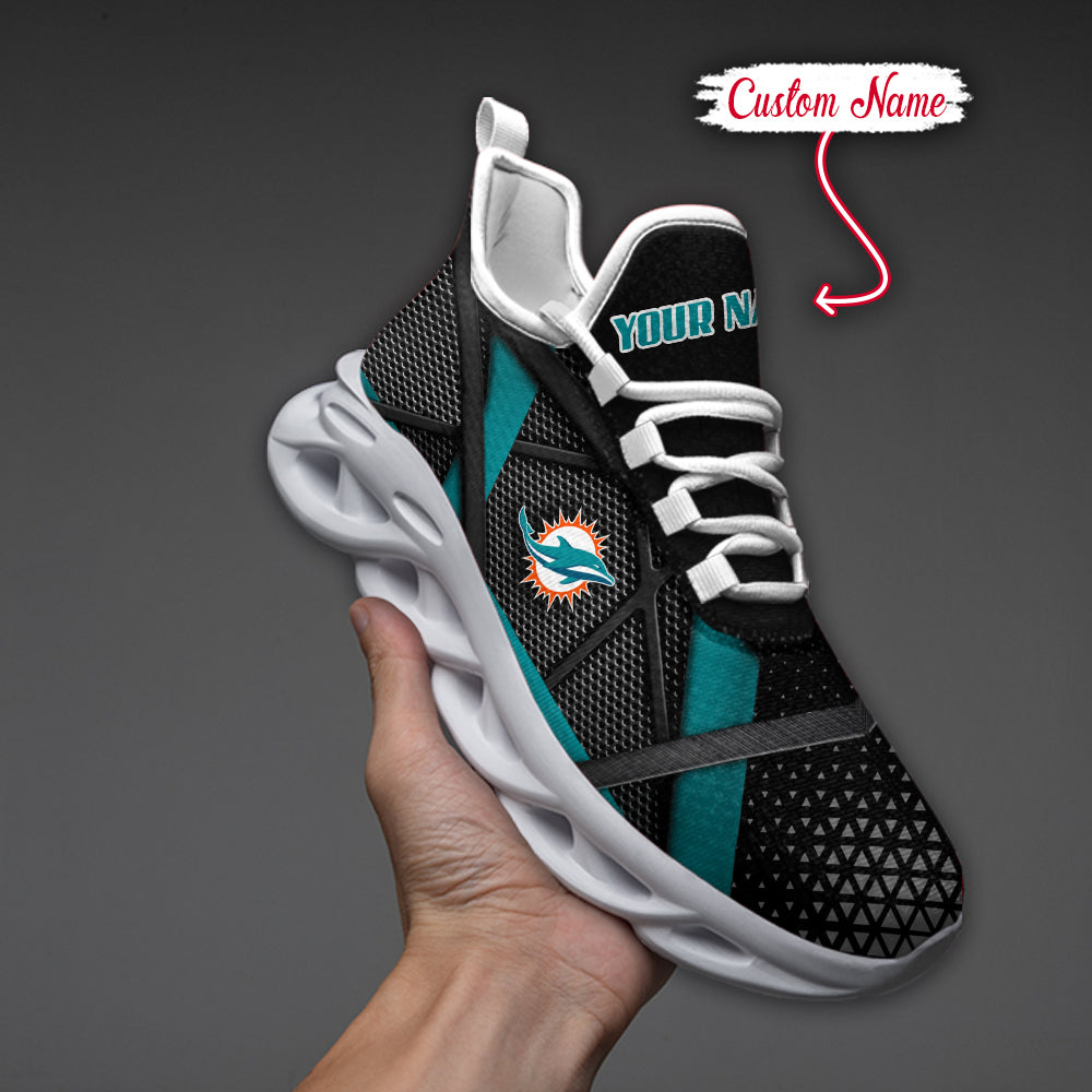 Personalized Miami Dolphins NFL Max Soul Shoes Sneakers for Men And Women – NFL Football Fan Shoes, Team Sneakers - Image 4