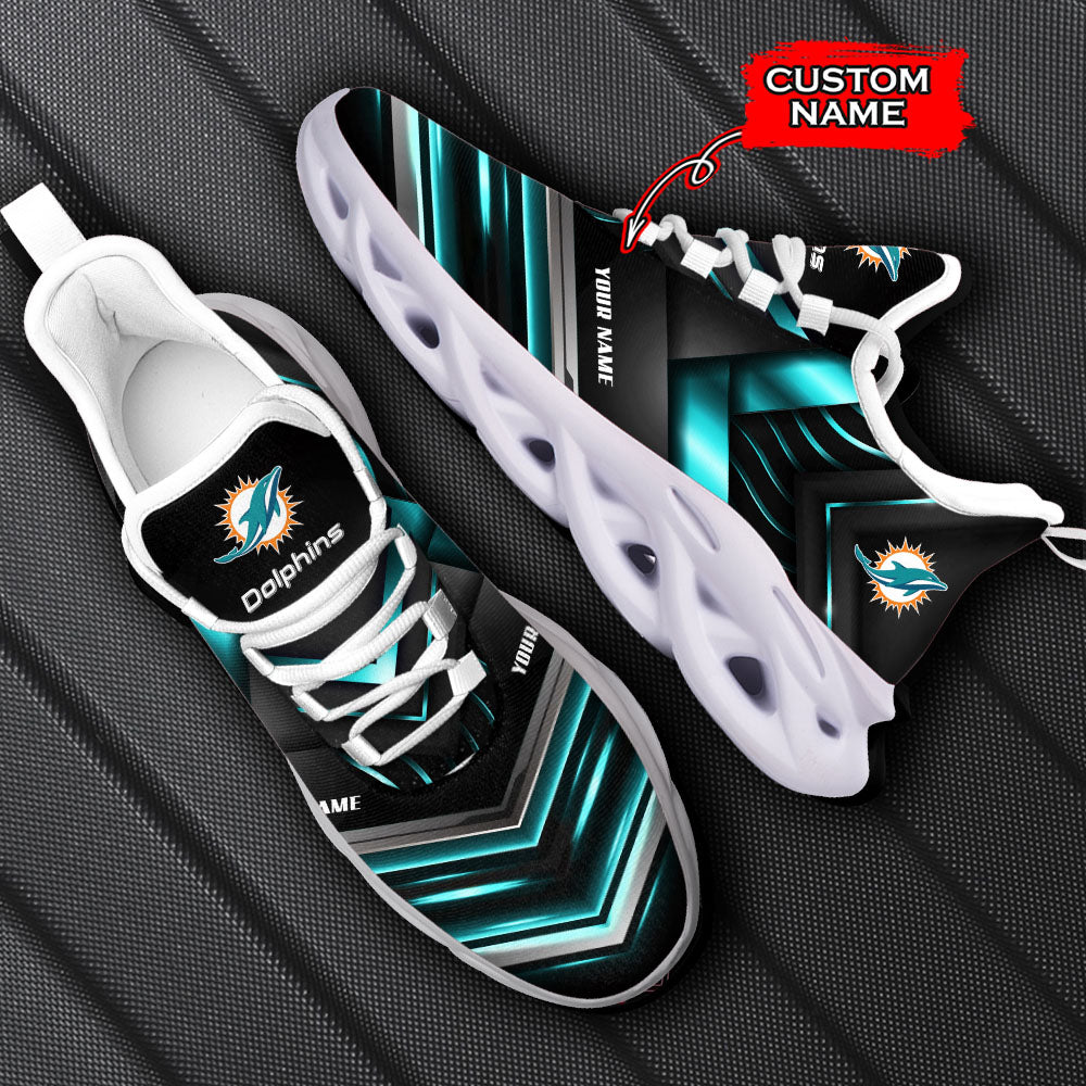 Personalized Miami Dolphins NFL Max Soul Shoes Sneakers for Men And Women – NFL Football Fan Shoes, Team Sneakers - Image 6