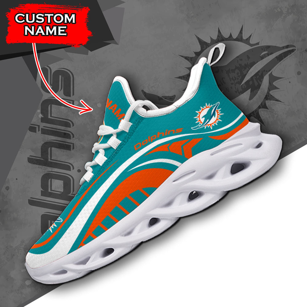 Personalized Miami Dolphins NFL Max Soul Shoes Sneakers for Men And Women – NFL Football Fan Shoes, Team Sneakers
