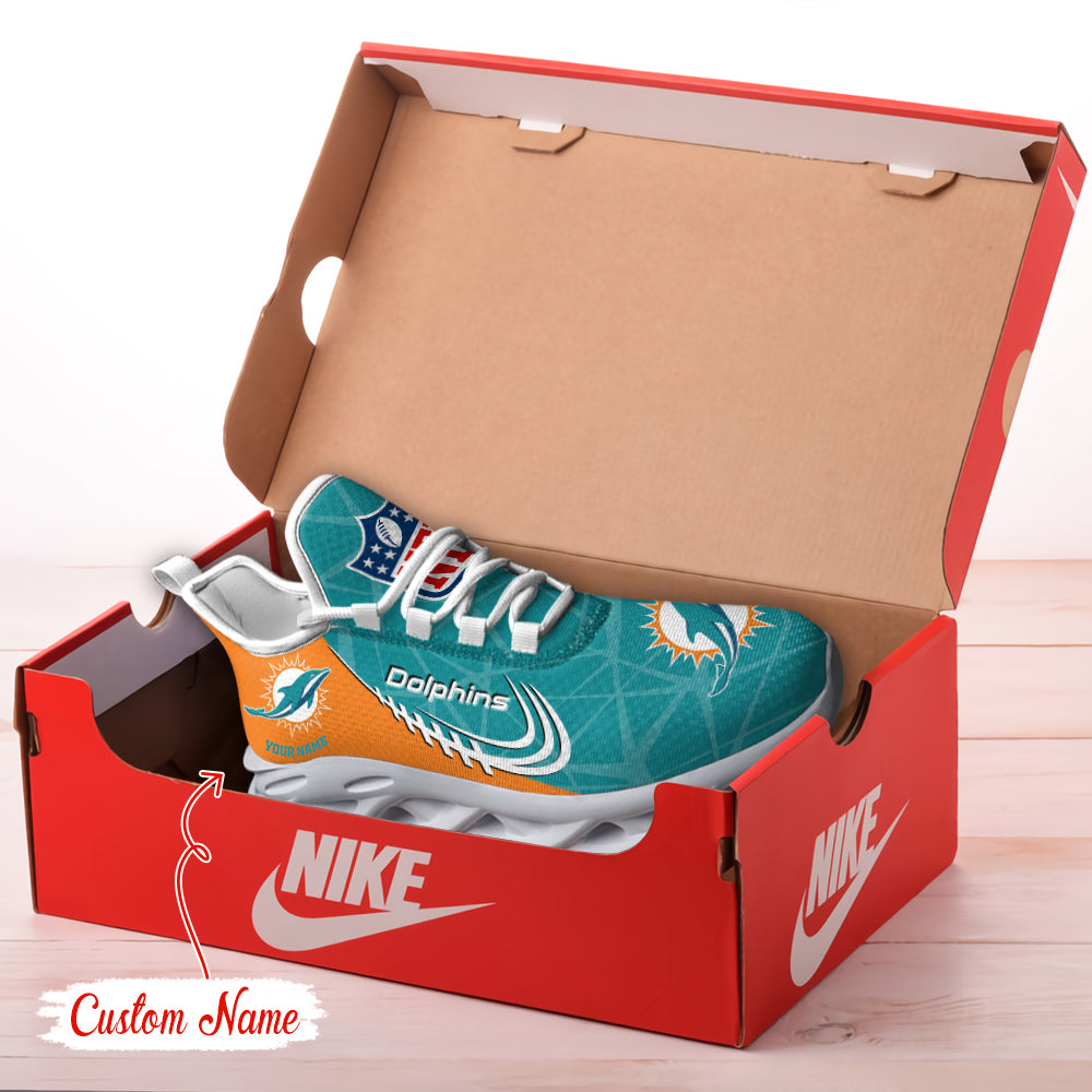 Personalized Miami Dolphins NFL Max Soul Shoes Sneakers for Men And Women – NFL Football Fan Shoes, Team Sneakers - Image 4