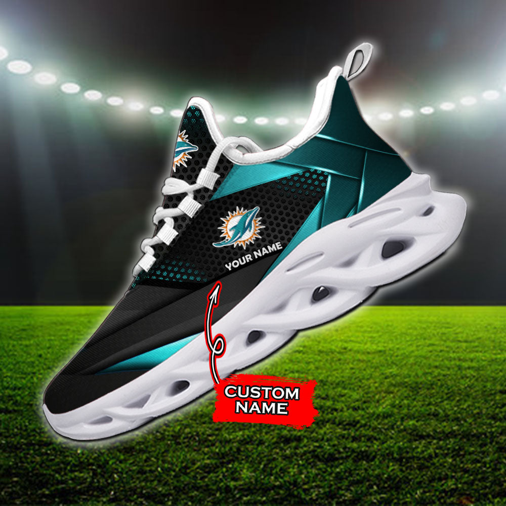 Personalized Miami Dolphins NFL Max Soul Shoes Sneakers for Men And Women – NFL Football Fan Shoes, Team Sneakers