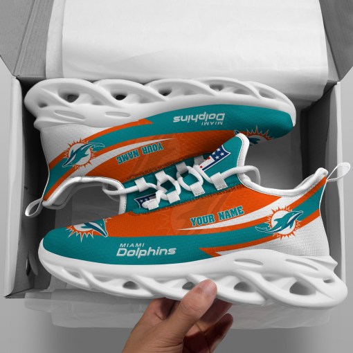 Personalized Miami Dolphins NFL Max Soul Shoes Sneakers for Men And Women – NFL Football Fan Shoes, Team Sneakers
