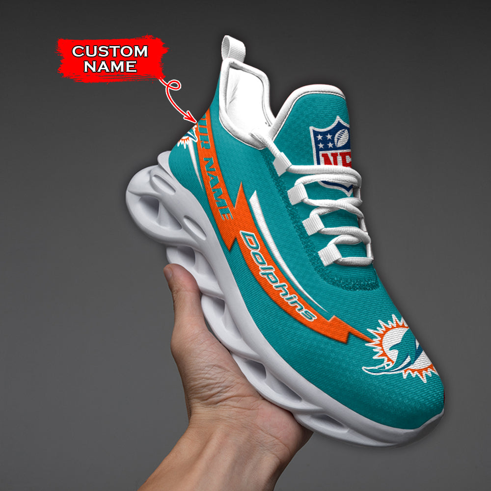 Personalized Miami Dolphins NFL Max Soul Shoes Sneakers for Men And Women – NFL Football Fan Shoes, Team Sneakers