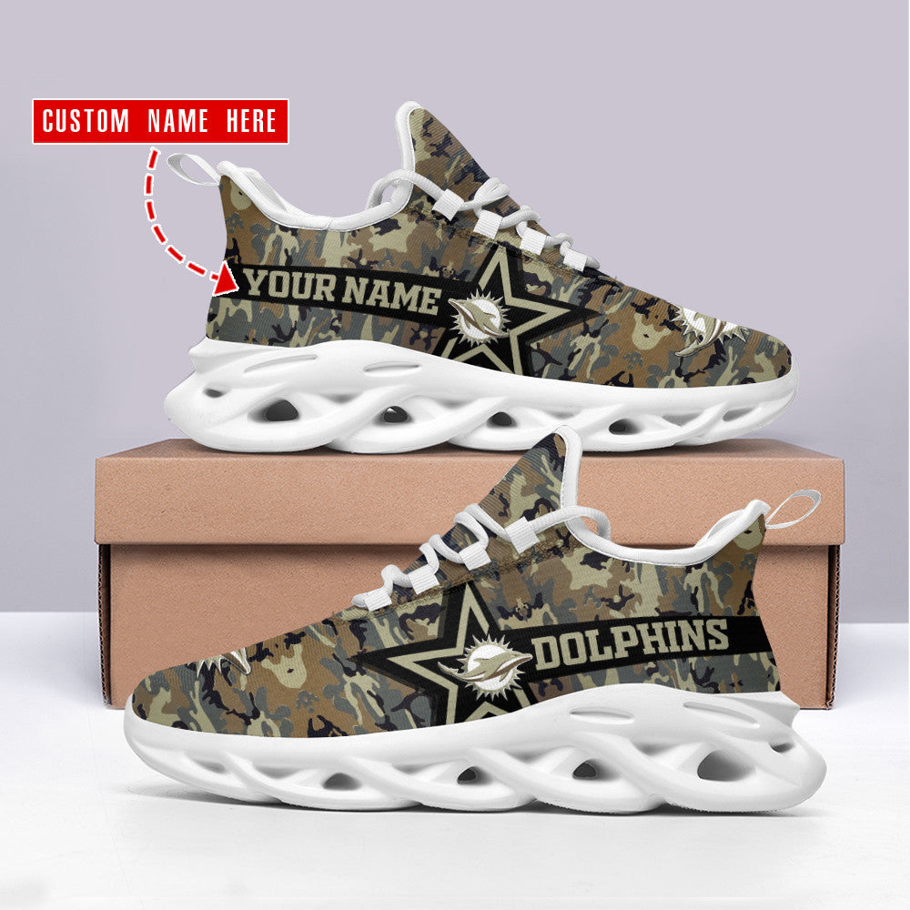 Personalized Miami Dolphins NFL Max Soul Shoes Sneakers for Men And Women – NFL Football Fan Shoes, Team Sneakers