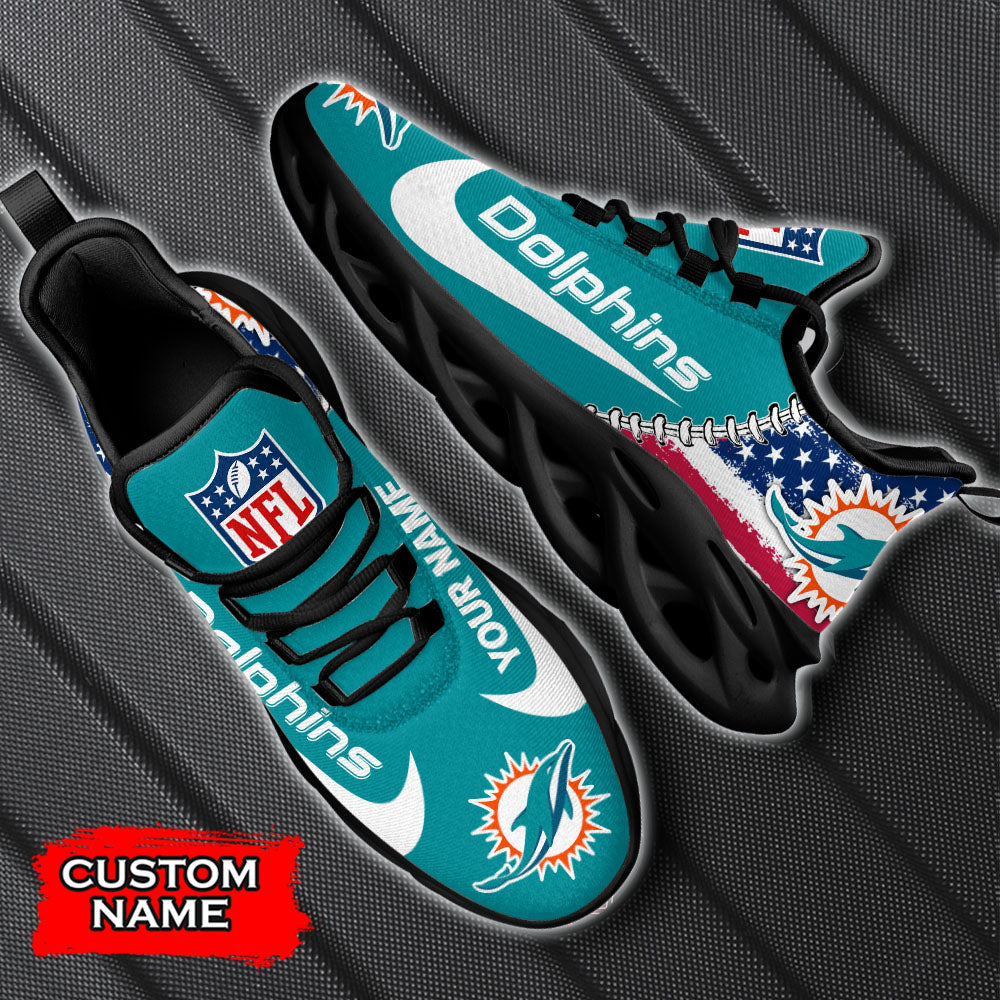 Personalized Miami Dolphins NFL Max Soul Shoes Sneakers for Men And Women – NFL Football Fan Shoes, Team Sneakers - Image 5