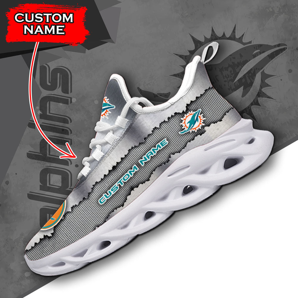 Personalized Miami Dolphins NFL Max Soul Shoes Sneakers for Men And Women – NFL Football Fan Shoes, Team Sneakers