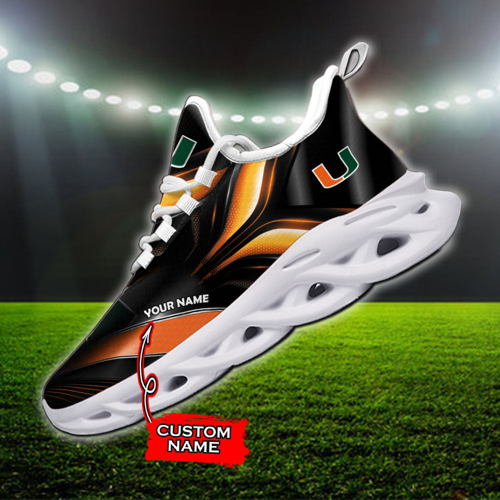 Personalized Miami Hurricanes NCAA Max Soul Shoes Sneakers for Men And Women – NCAA Fan Shoes, Team Sneakers