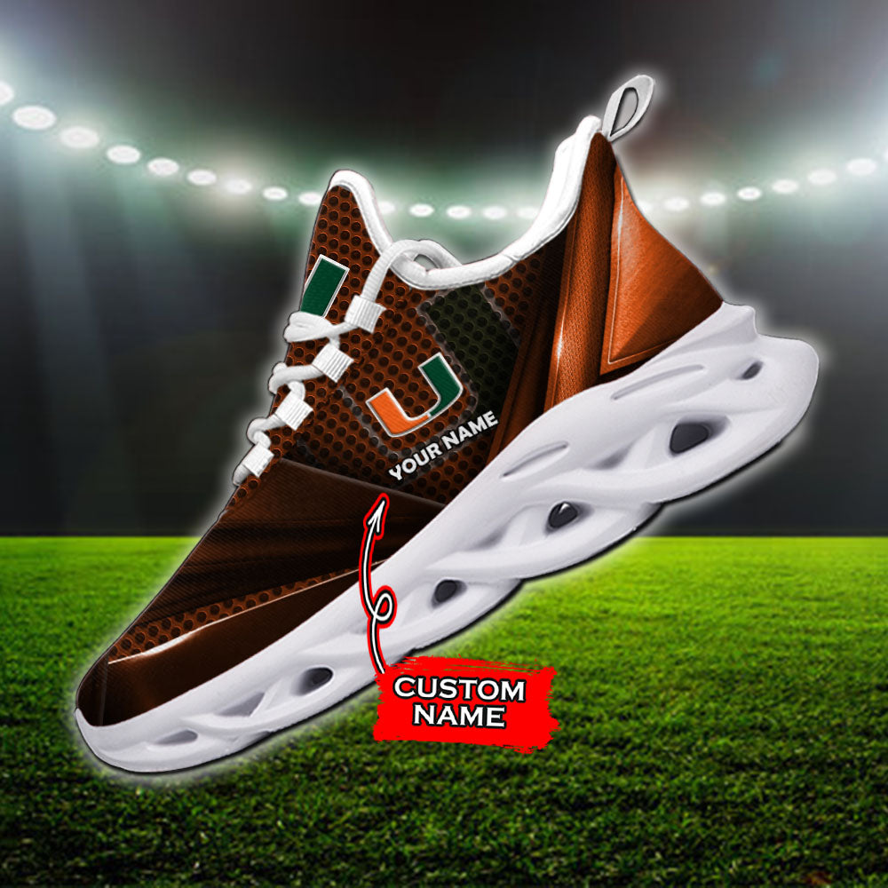 Personalized Miami Hurricanes NCAA Max Soul Shoes Sneakers for Men And Women – NCAA Fan Shoes, Team Sneakers