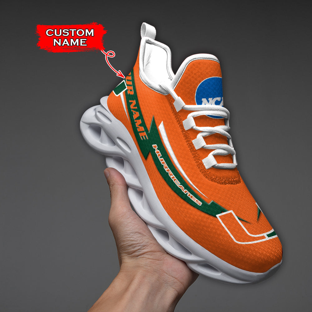 Personalized Miami Hurricanes NCAA Max Soul Shoes Sneakers for Men And Women – NCAA Fan Shoes, Team Sneakers
