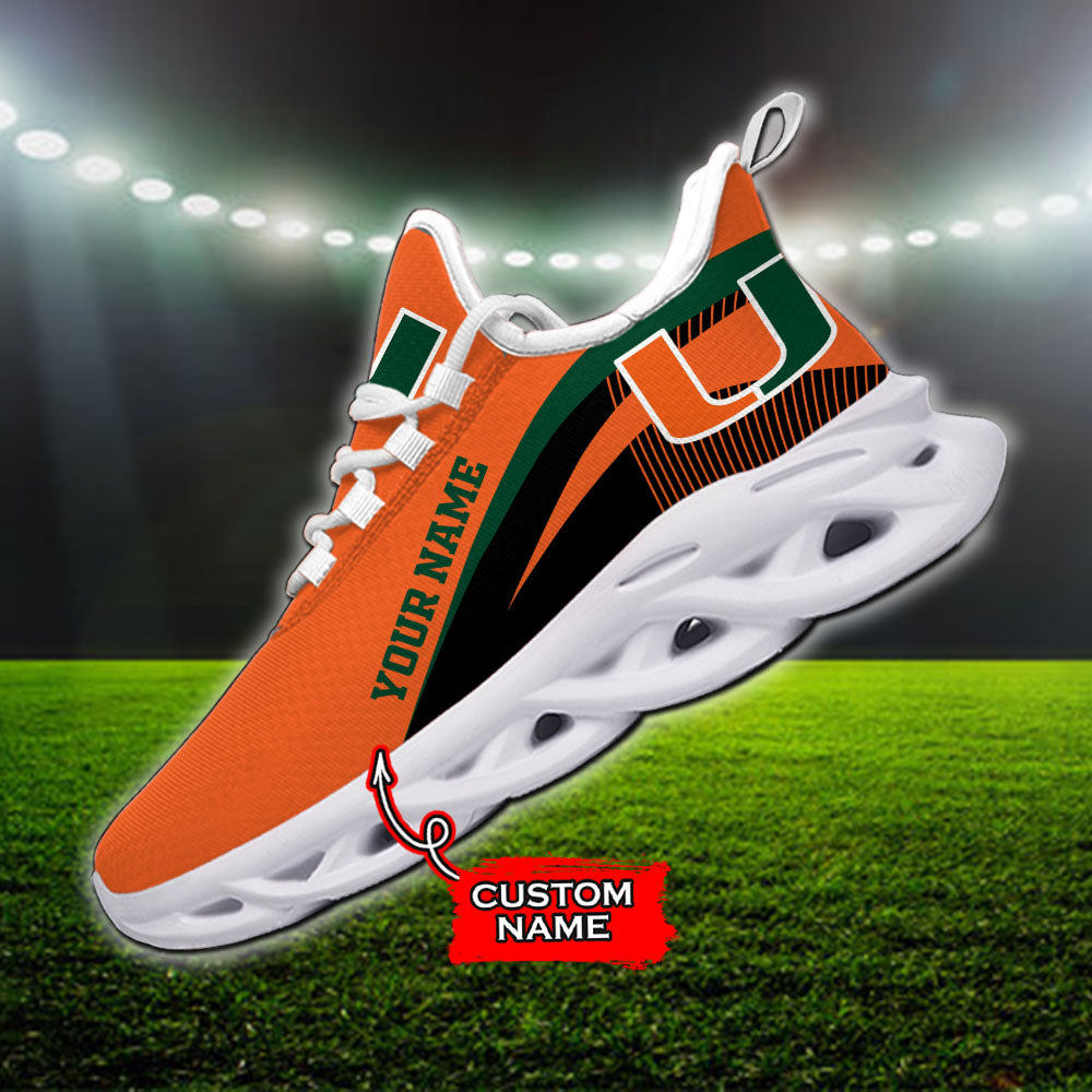 Personalized Miami Hurricanes NCAA Max Soul Shoes Sneakers for Men And Women – NCAA Fan Shoes, Team Sneakers