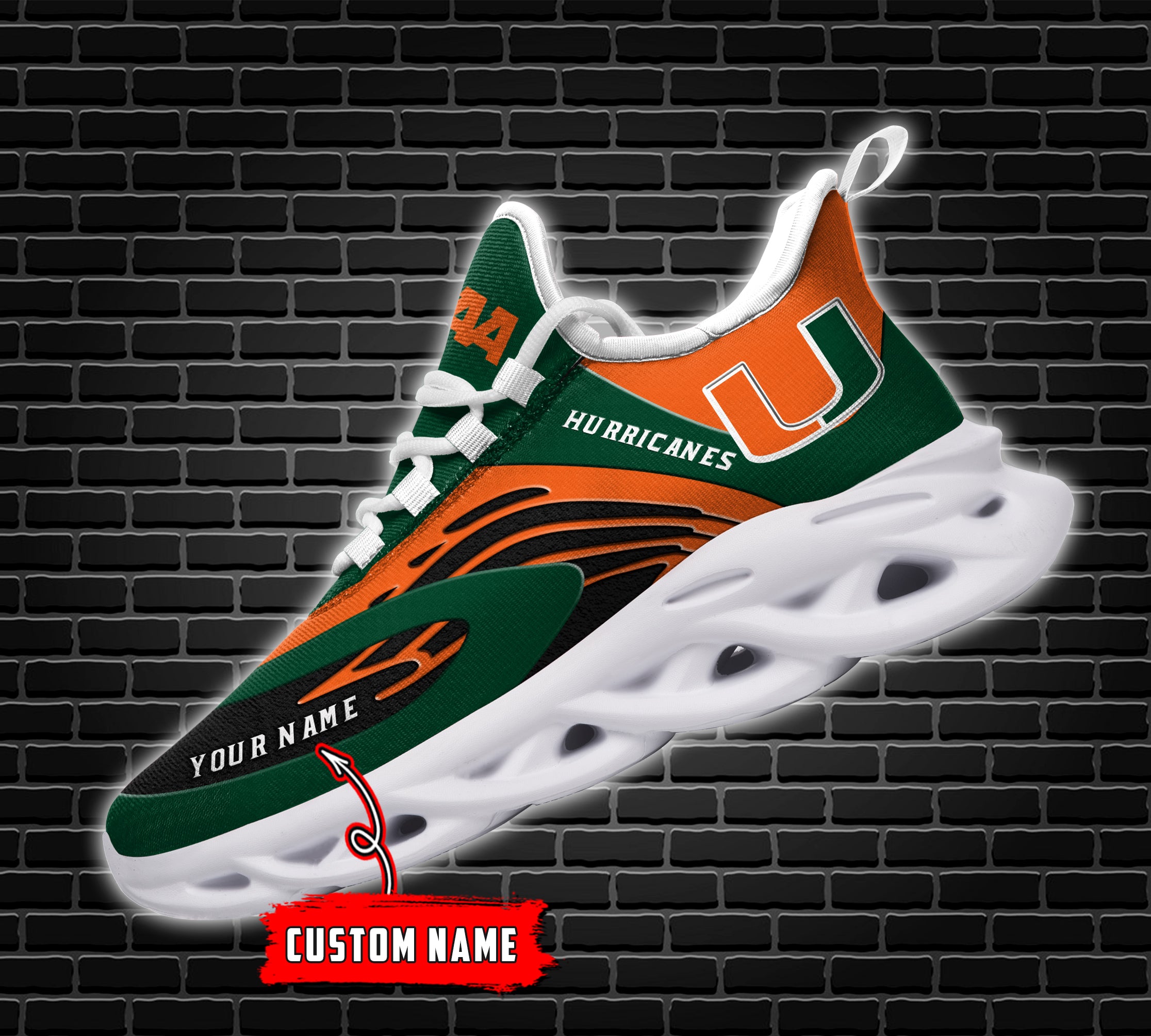 Personalized Miami Hurricanes NCAA Max Soul Shoes Sneakers for Men And Women – NCAA Fan Shoes, Team Sneakers - Image 4