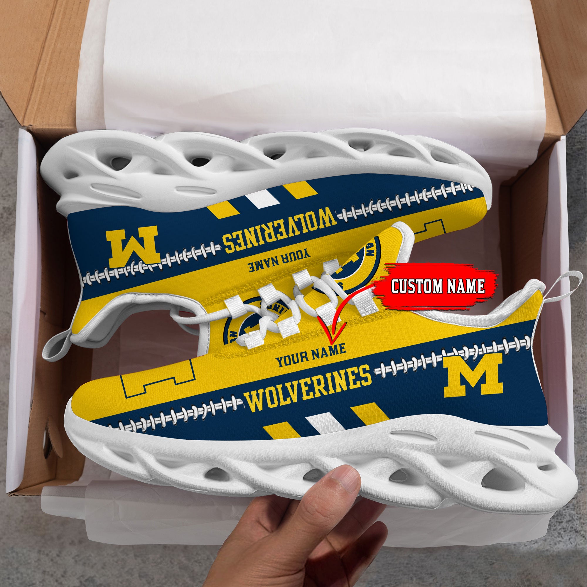 Personalized Michigan Wolverines Max Soul Shoes Sneakers for Men And Women – NCAA Fan Shoes, Team Sneakers - Image 3