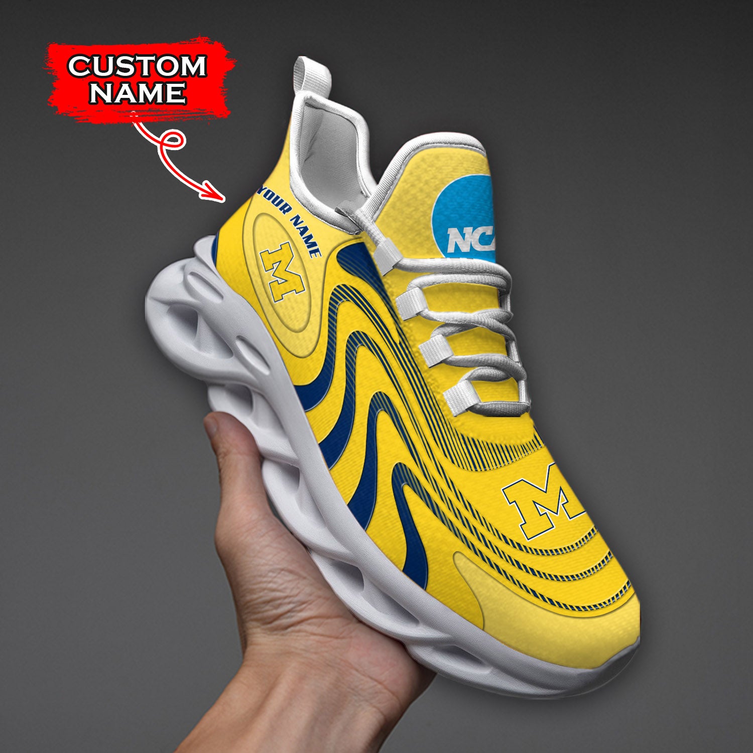 Personalized Michigan Wolverines NCAA Max Soul Shoes Sneakers for Men And Women – NCAA Fan Shoes, Team Sneakers