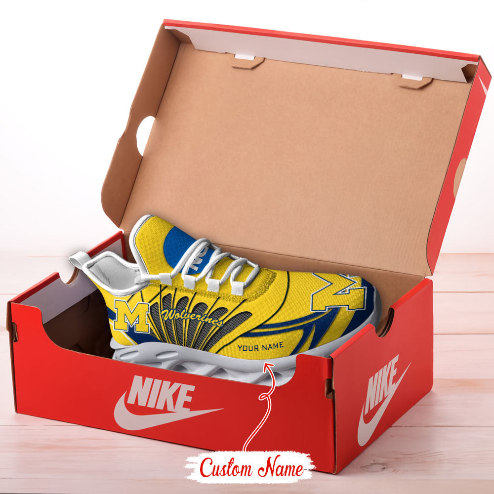Personalized Michigan Wolverines NCAA Max Soul Shoes Sneakers for Men And Women – NCAA Fan Shoes, Team Sneakers - Image 4