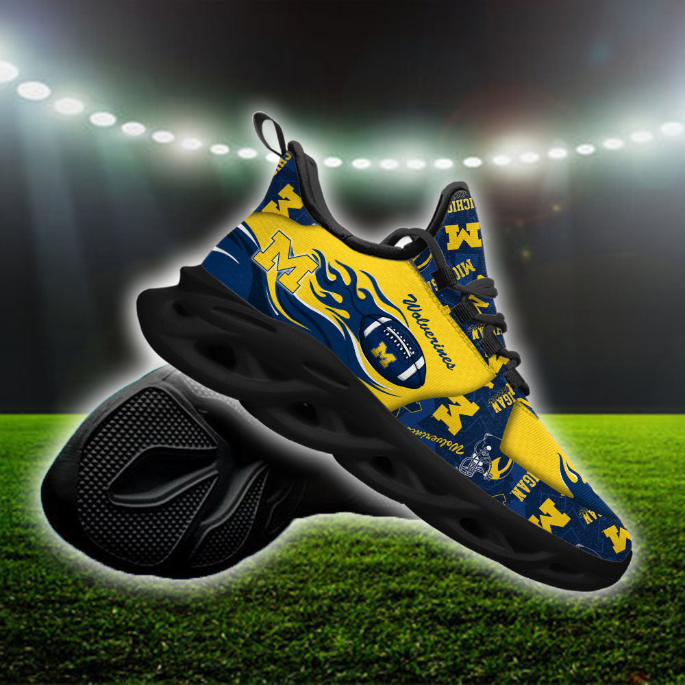 Personalized Michigan Wolverines NCAA Max Soul Shoes Sneakers for Men And Women – NCAA Fan Shoes, Team Sneakers - Image 4