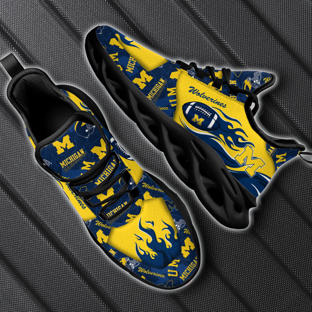 Personalized Michigan Wolverines NCAA Max Soul Shoes Sneakers for Men And Women – NCAA Fan Shoes, Team Sneakers - Image 5
