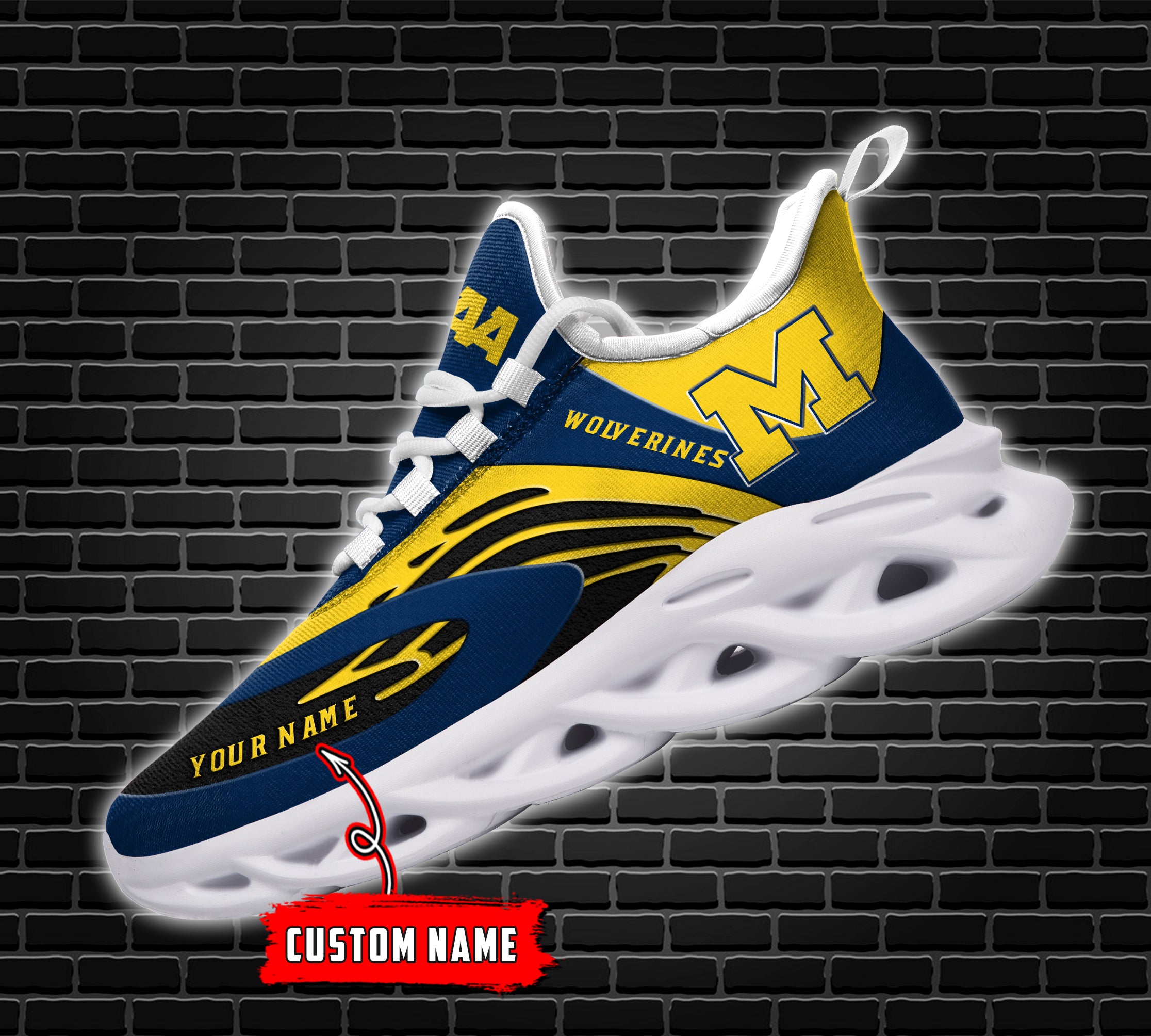 Personalized Michigan Wolverines NCAA Max Soul Shoes Sneakers for Men And Women – NCAA Fan Shoes, Team Sneakers - Image 4
