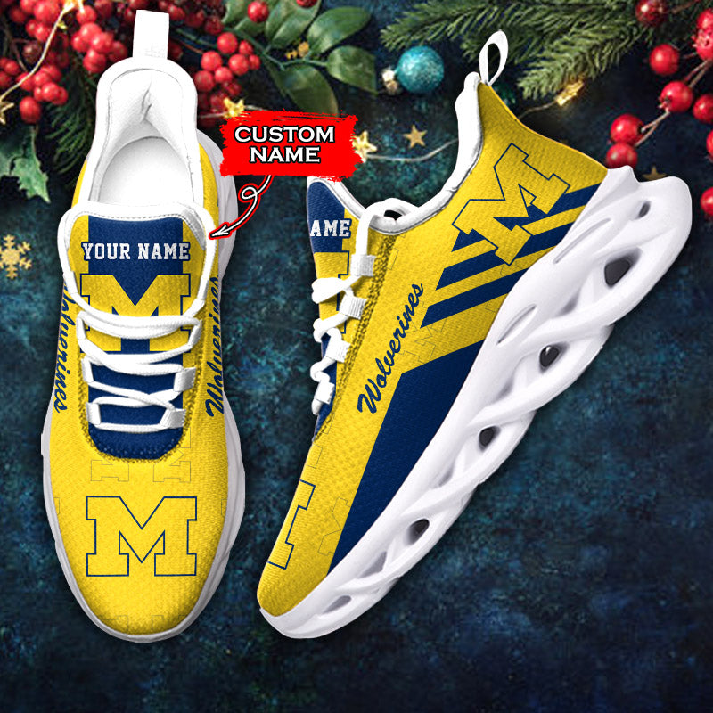 Personalized Michigan Wolverines NCAA Max Soul Shoes Sneakers for Men And Women – NCAA Fan Shoes, Team Sneakers