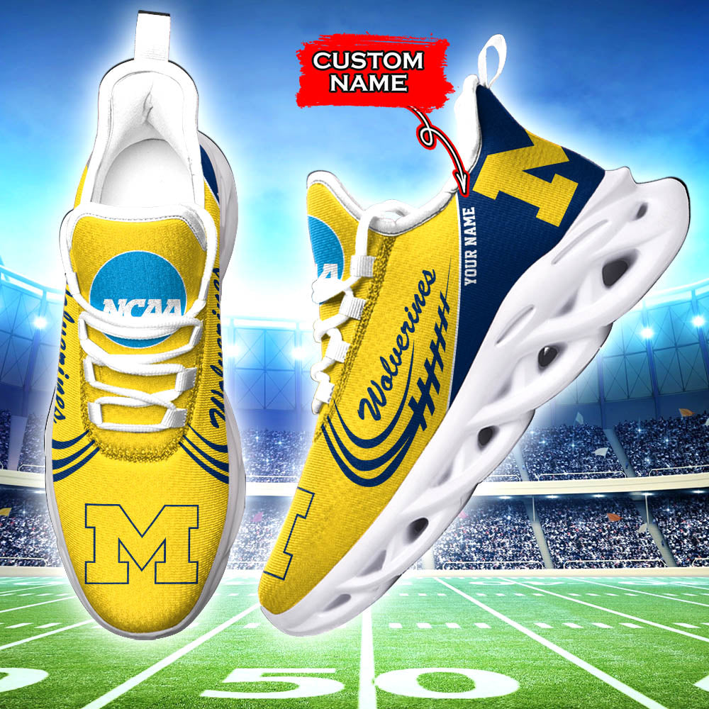 Personalized Michigan Wolverines NCAA Max Soul Shoes Sneakers for Men And Women – NCAA Fan Shoes, Team Sneakers
