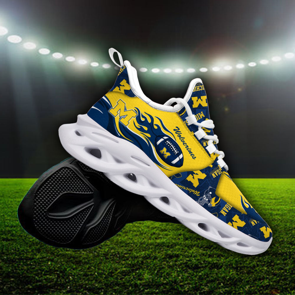 Personalized Michigan Wolverines NCAA Max Soul Shoes Sneakers for Men And Women – NCAA Fan Shoes, Team Sneakers - Image 3