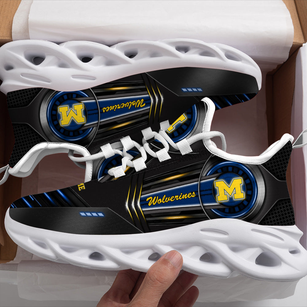 Personalized Michigan Wolverines NCAA Max Soul Shoes Sneakers for Men And Women – NCAA Fan Shoes, Team Sneakers - Image 3