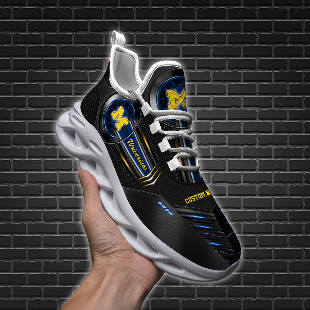 Personalized Michigan Wolverines NCAA Max Soul Shoes Sneakers for Men And Women – NCAA Fan Shoes, Team Sneakers - Image 4