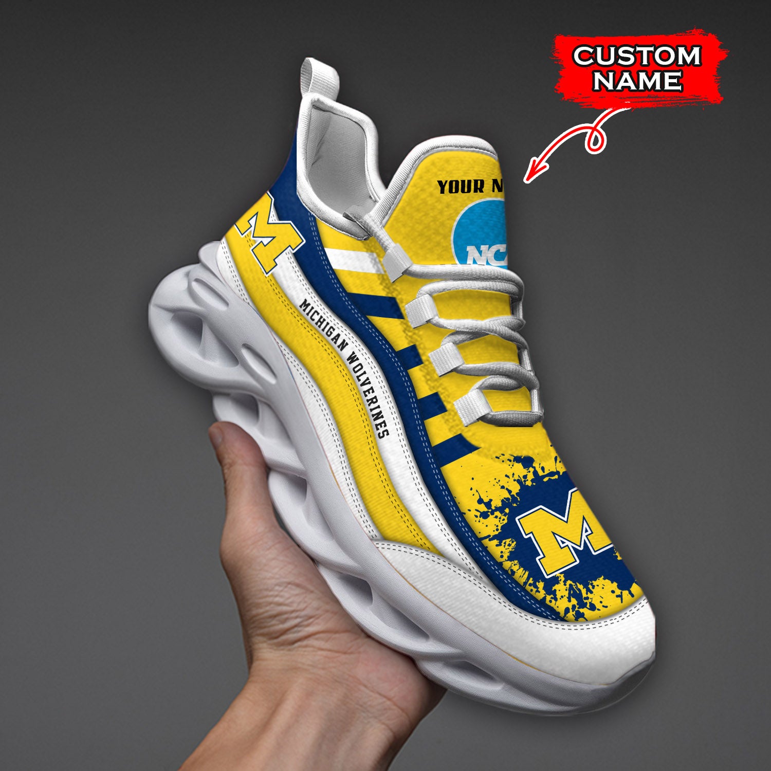 Personalized Michigan Wolverines NCAA Max Soul Shoes Sneakers for Men And Women – NCAA Fan Shoes, Team Sneakers